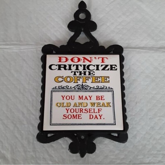 Vintage Style Coffee Humor Wall Decor/Trivet - Picture 1 of 5